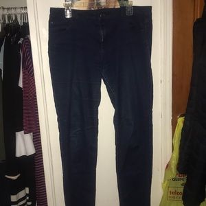 Dark blue denim jeans